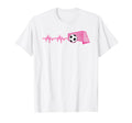 Heartbeat Football Soccer Goalie T-Shirt - Novelty Apparel for Adults