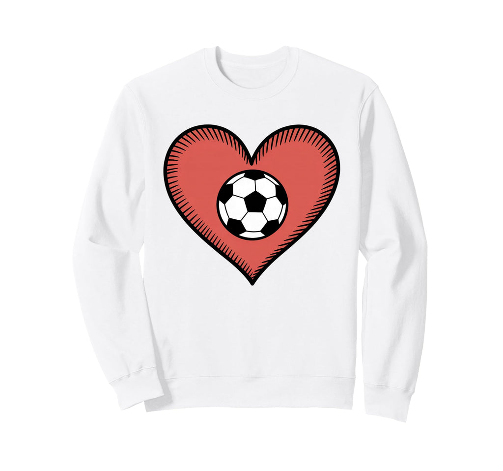 Soccer Love Heart Fans And Players Sweatshirt - Streetwear Style for Adults