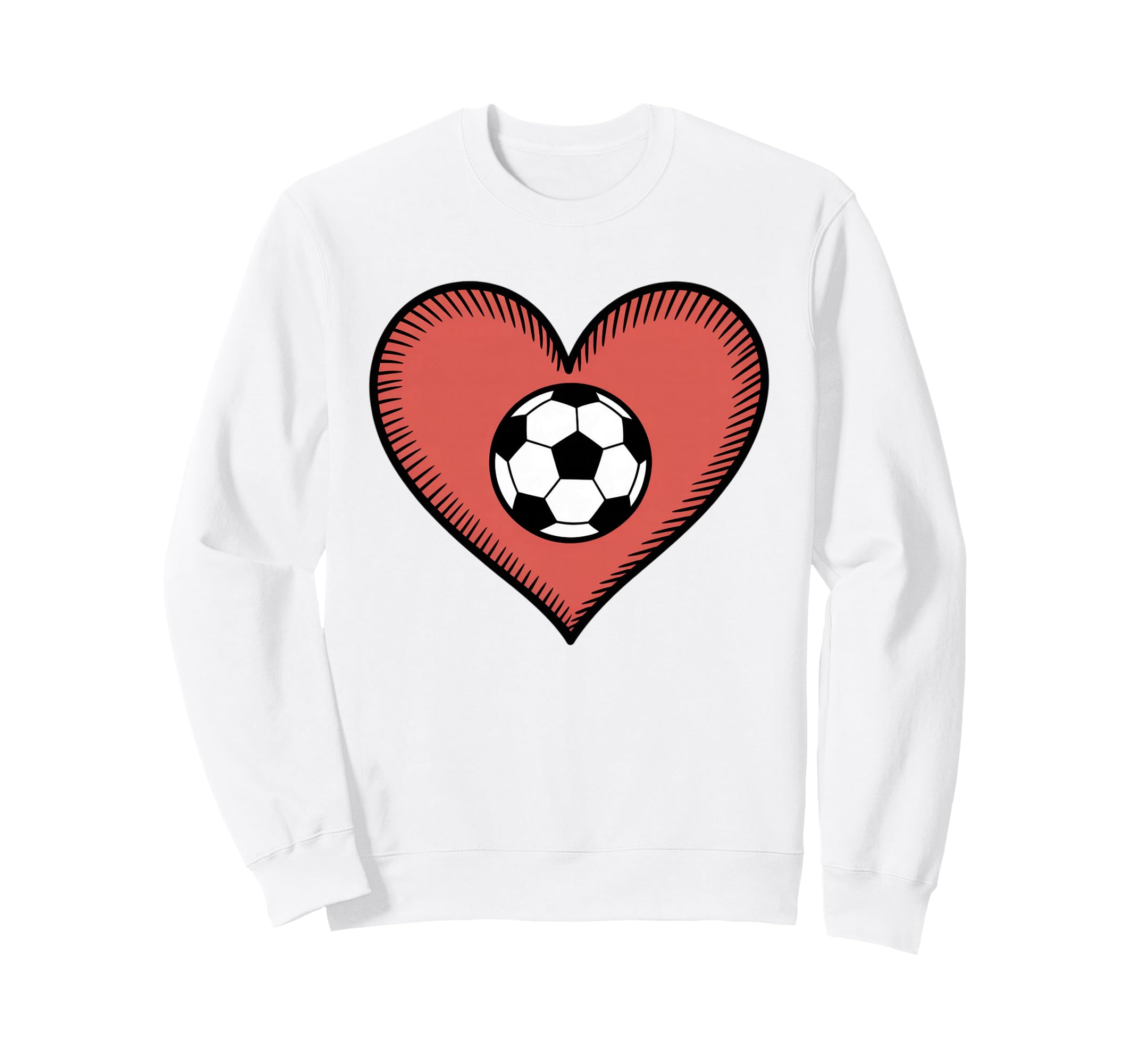Soccer Love Heart Fans And Players Sweatshirt - Streetwear Style for Adults