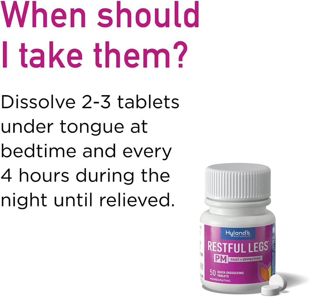 Hyland's Homeopathic Restful Legs PM: Relief for Restless Legs at Night (50 Tablets)