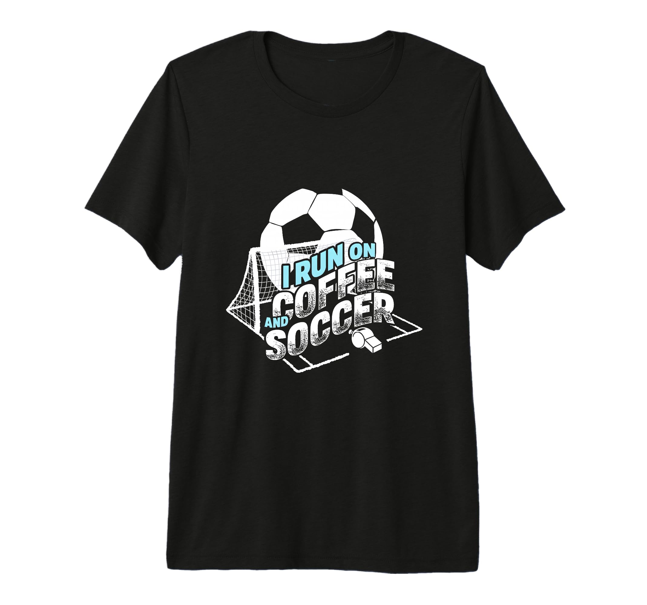 I Run Coffee And Soccer Soccer Parent T-Shirt - Novelty Apparel for Adults