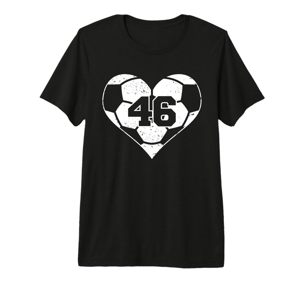 Soccer Heart Number 46 Jersey Sports T-Shirt - Novelty Apparel Men Women