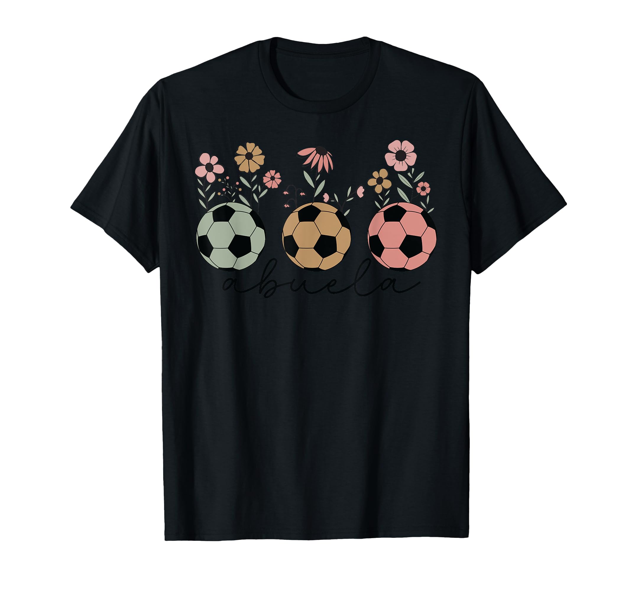 Soccer Abuela Wildflower Floral T-Shirt - Streetwear Style for Adults