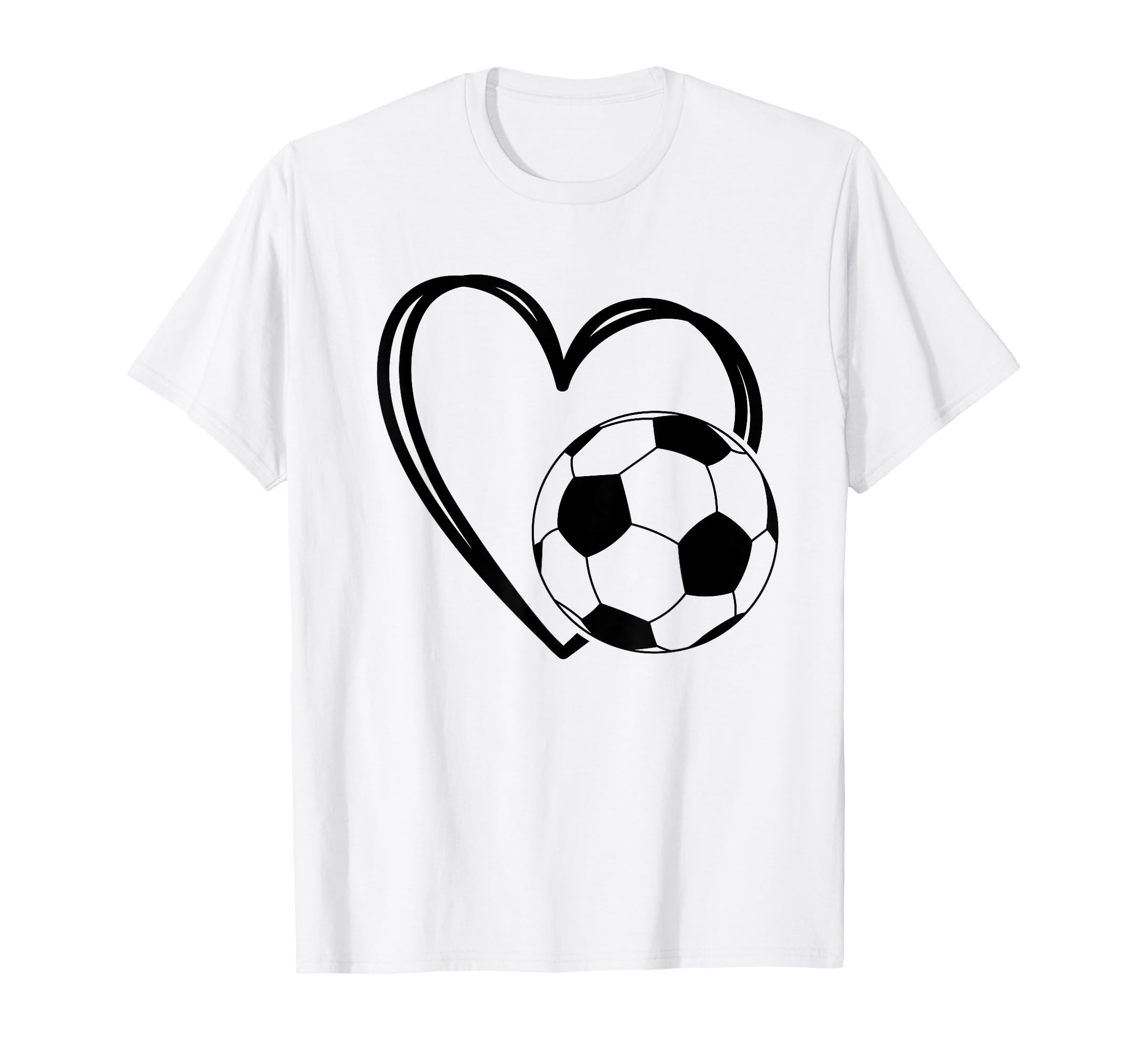 Soccer Ball Heart Soccer Mom Soccer Lover T-Shirt - Trendy Graphic Unisex