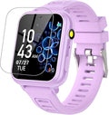 Kids Smart Watch Girls Gifts for Age 5-12, 24 Puzzle Games HD Touch Screen Watches with Video Camera Music Player Pedometer Flashlight 12/24 hr Birthday Gift 6 7 8 Year Old Girl