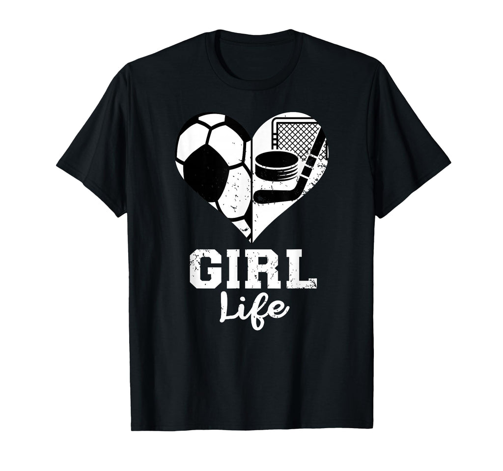 Life Heart Funny Soccer Hockey T-Shirt - Aesthetic Graphic for Adults