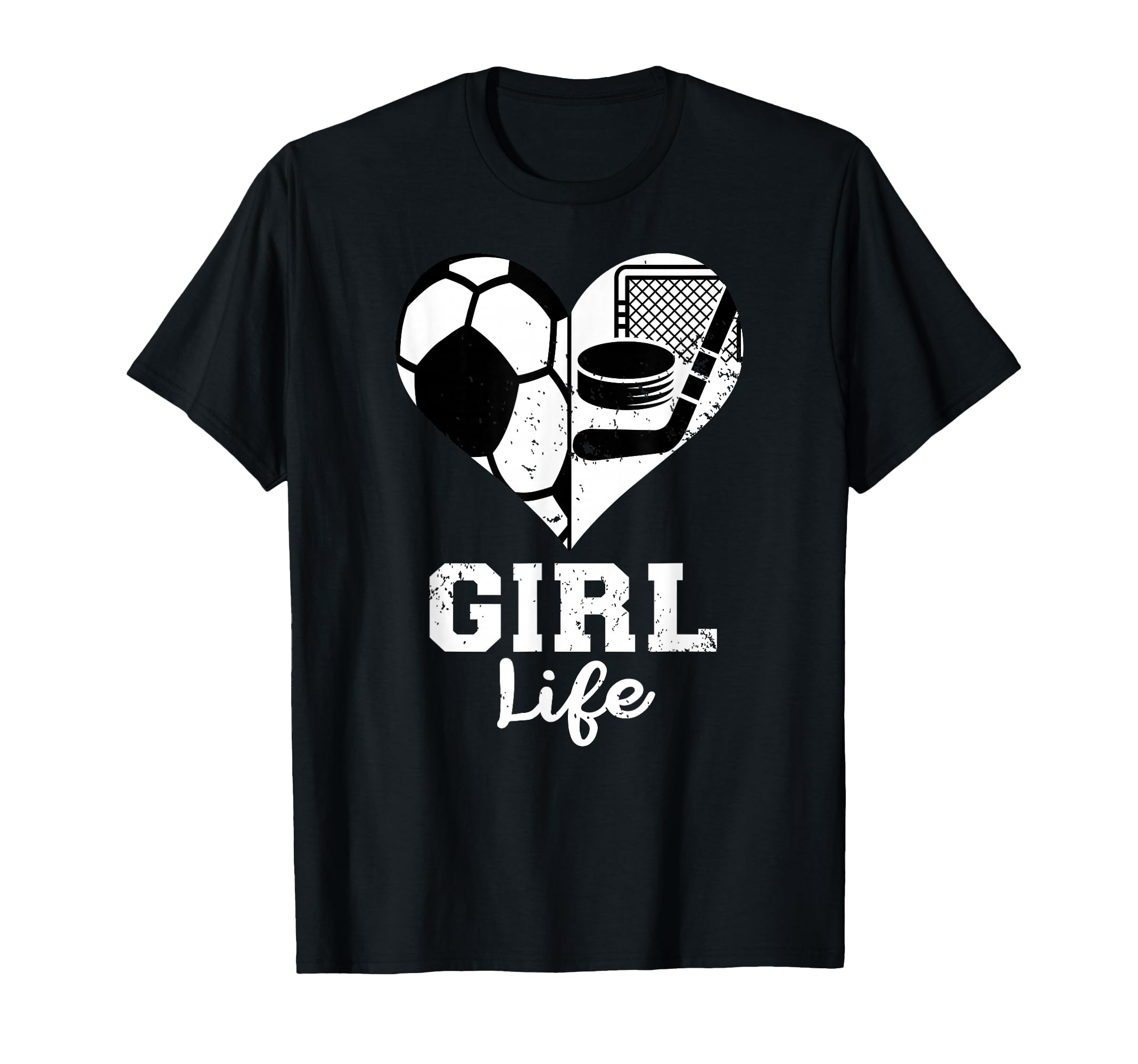 Life Heart Funny Soccer Hockey T-Shirt - Aesthetic Graphic for Adults