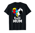Autism Soccer Mum Funny Autism Puzzle T-Shirt - Minimalist Print Unisex