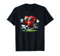 My Heart Playing Soccer Valentines T-Shirt - Unique Graphic Unisex