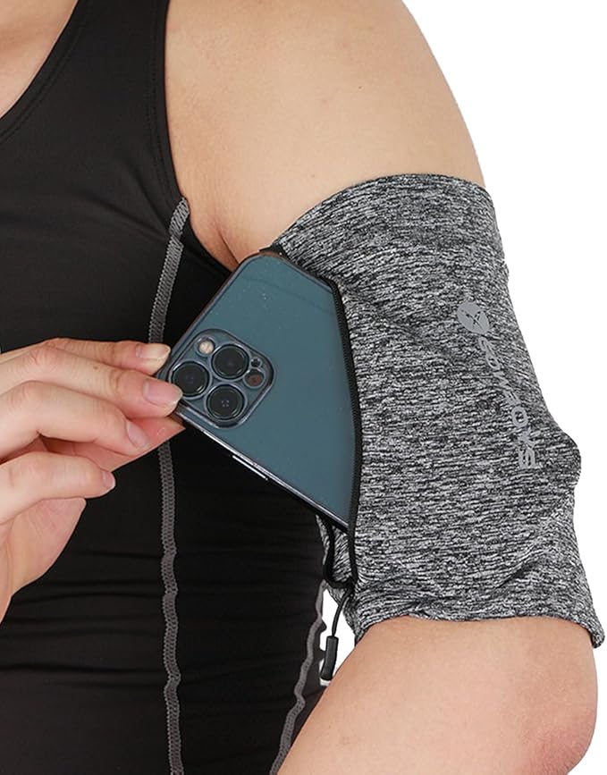 Running Phone Armband for Men Women,Universal Arm Bands for Phones Below 8 Inches,Waterproof Cell Phone Armband for Hiking,Running,Cycling,Climbing(Grey S)