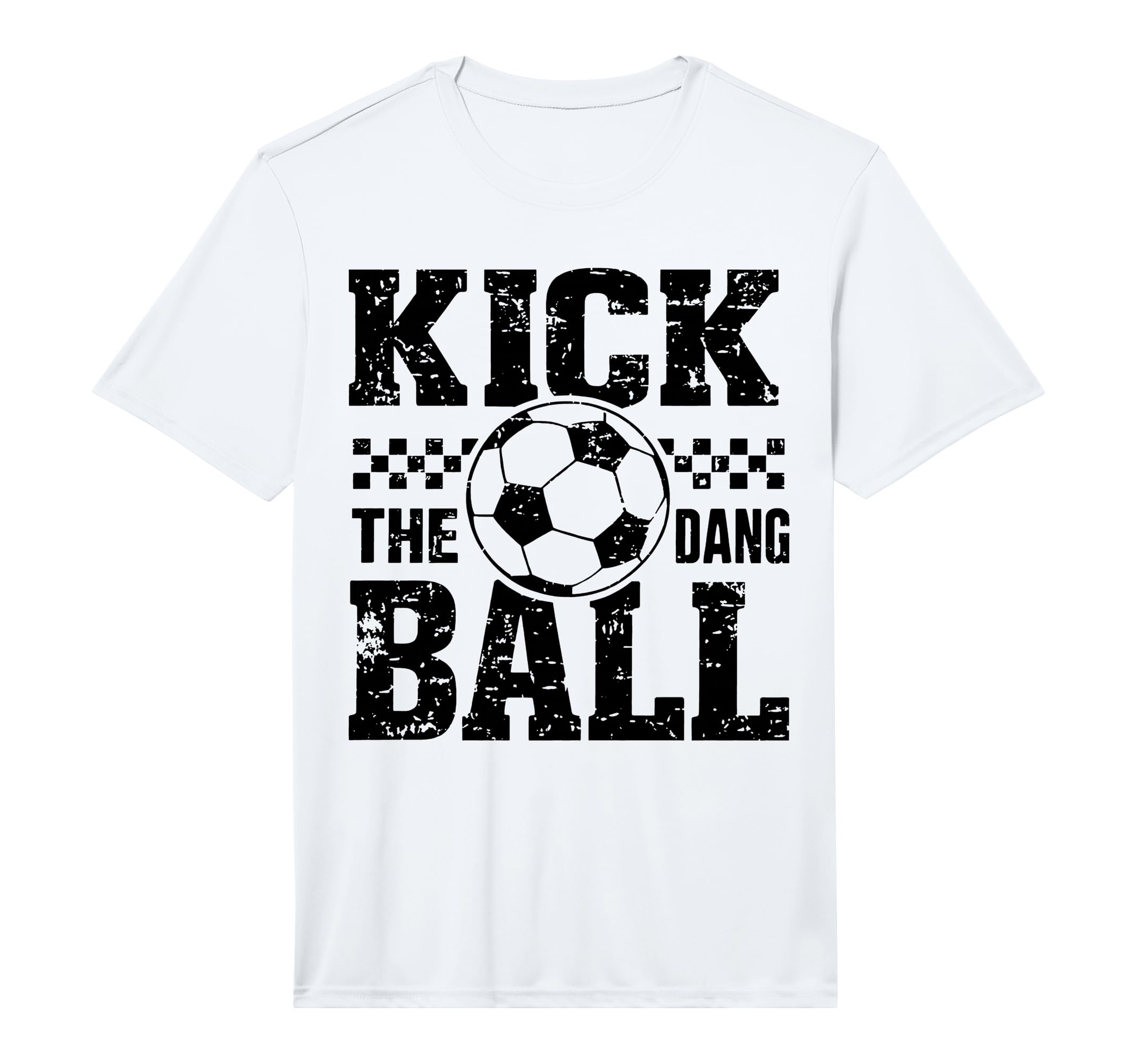Mens Kick Dang Ball Funny Soccer Game T-Shirt - Graphic Print Men Women