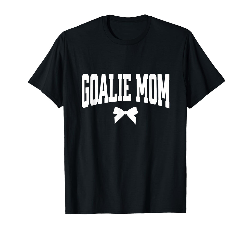 Hockey Goalie Mom Bow Hockey Lacrosse T-Shirt - Unique Graphic for Adults
