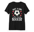 Just Who Loves Soccer Female Player T-Shirt - Aesthetic Graphic Men Women