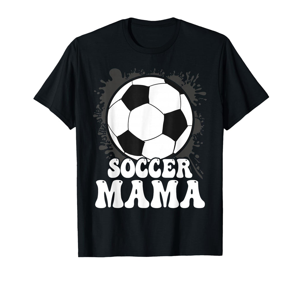 Soccer Mama Groovy Soccer Mom Mothers Day T-Shirt - Novelty Apparel Unisex