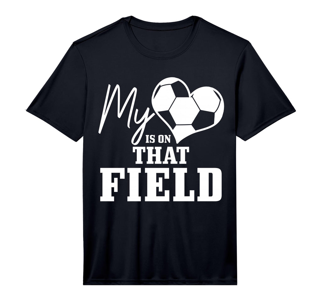 Mens Soccer Mom My Heart Is That Field T-Shirt - Trendy Graphic Unisex