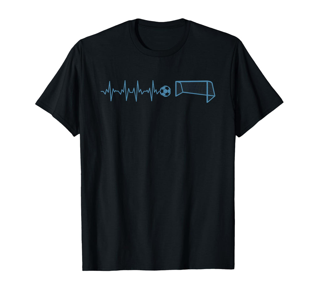 Funny Soccer Heartbeat Ecg Football T-Shirt - Custom Art Print for Adults