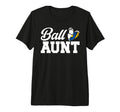 Ball Aunt Heart Volleyball Soccer Aunt T-Shirt - Graphic Print Unisex