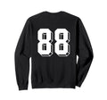 Number 88 Backside 80S 90S Sweatshirt - Casual Everyday Wear for Adults