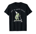 Off To Watch Soccer Funny Frog Scooter T-Shirt - Custom Art Print Unisex