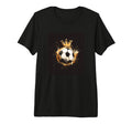 Nice Soccer Ball Golden Crown And Tri Blend T-Shirt - Graphic Print Unisex