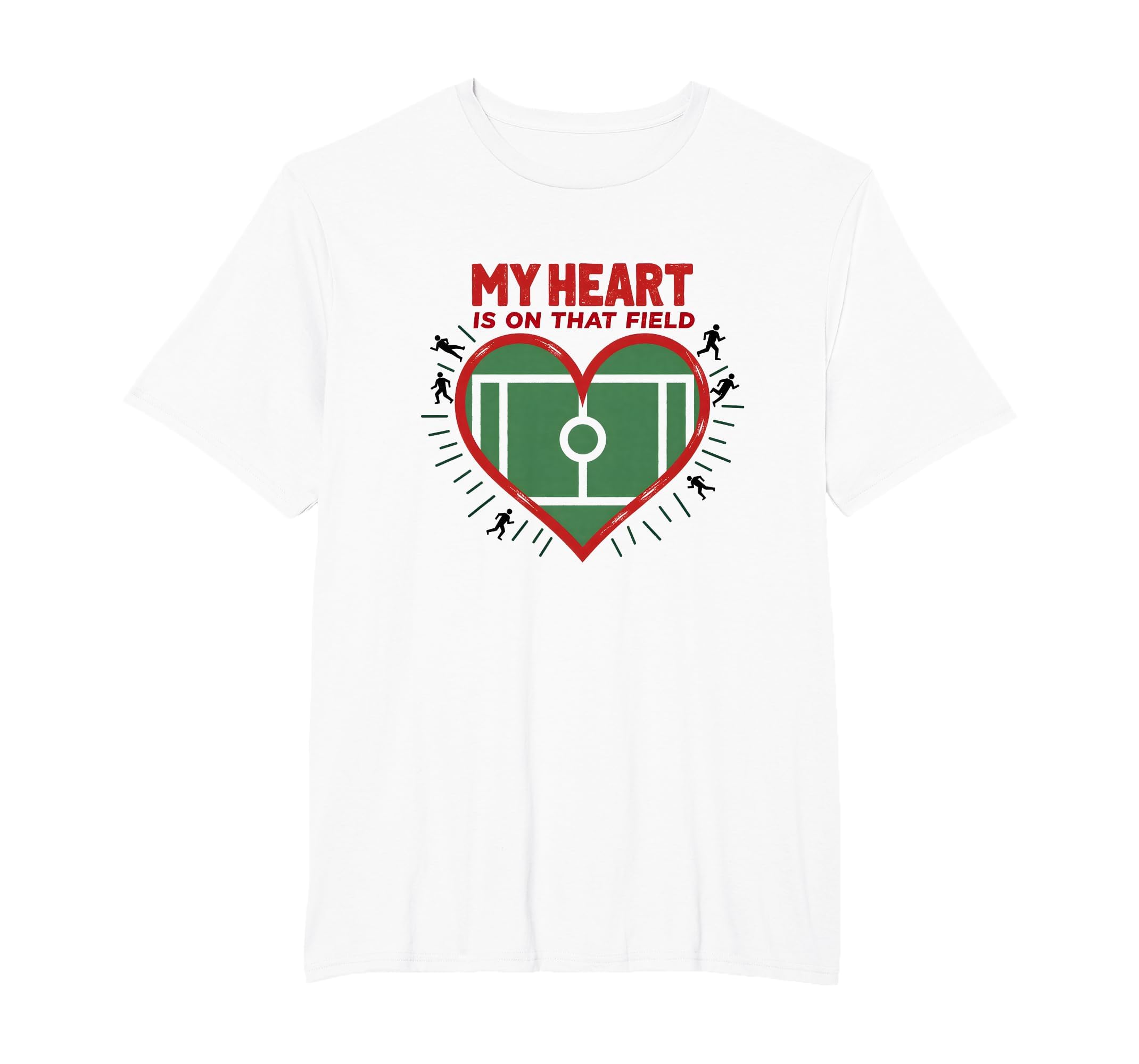 My Heart Is That Field Soccer Fan T-Shirt - Graphic Print for Adults