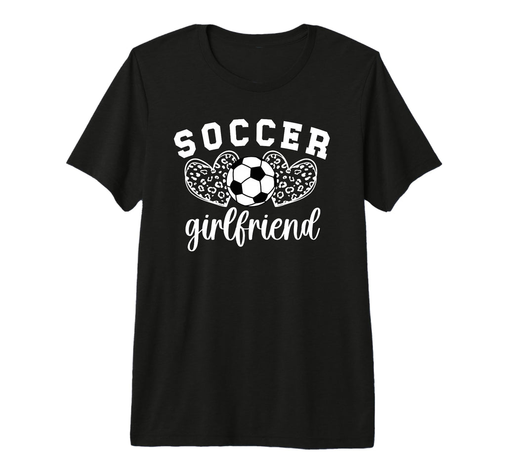 Soccer Girlfriend Hearts Soccer T-Shirt - Casual Everyday Wear Unisex