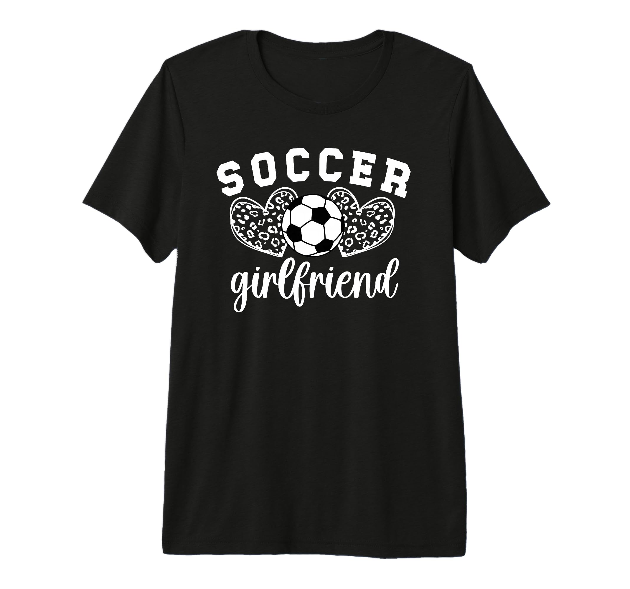 Soccer Girlfriend Hearts Soccer T-Shirt - Casual Everyday Wear Unisex