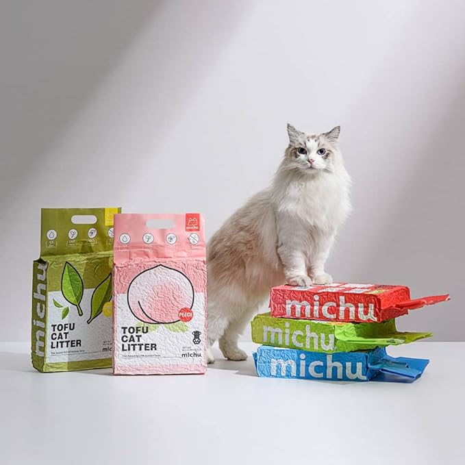 Tofu Cat Litter Natural Clumping Tofu Cat Litter 5.5lb/88oz 5 Scents (Original + Mixed, 2 Pack)