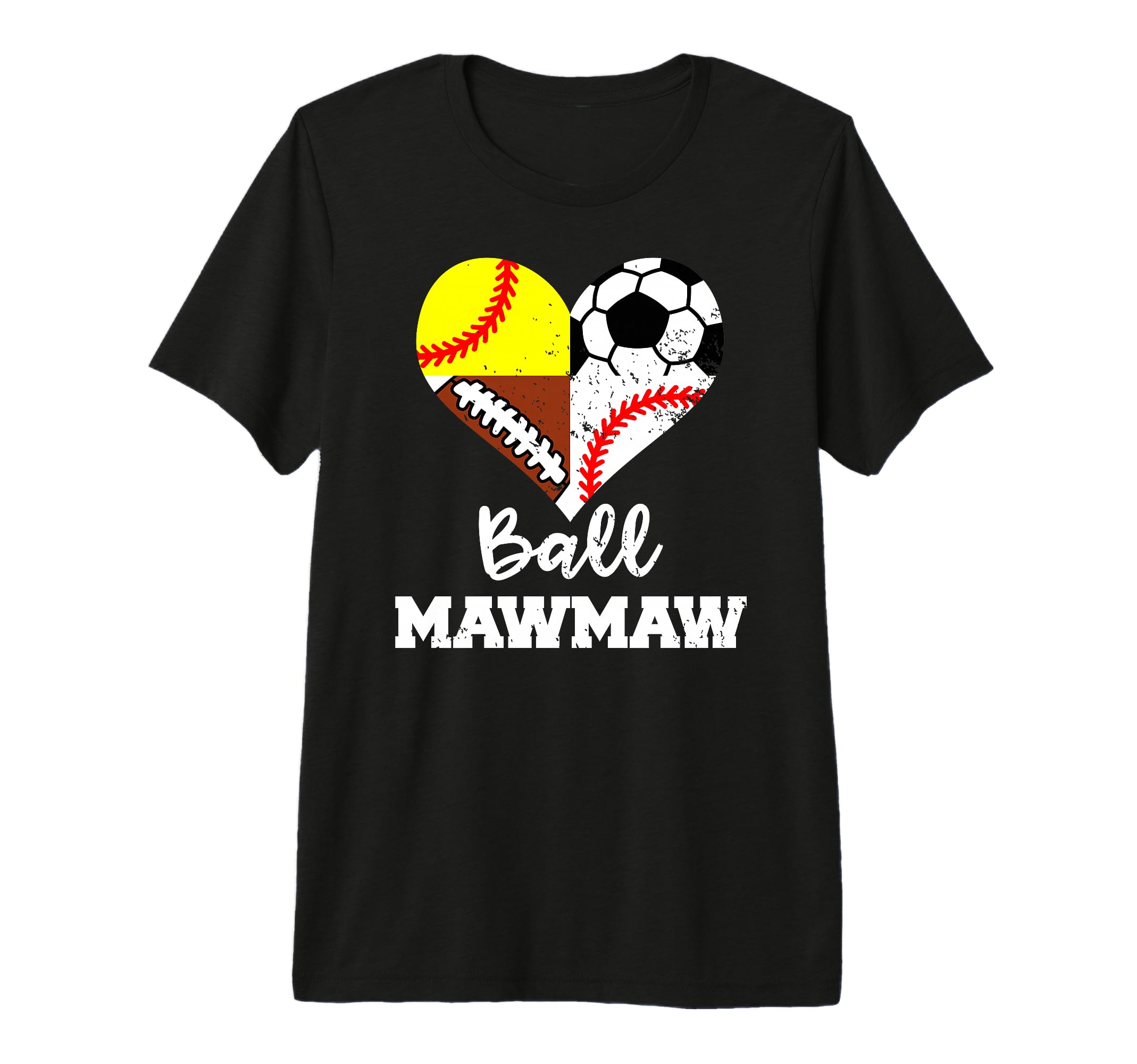 Ball Mawmaw Soccer Football Baseball T-Shirt - Novelty Apparel for Adults