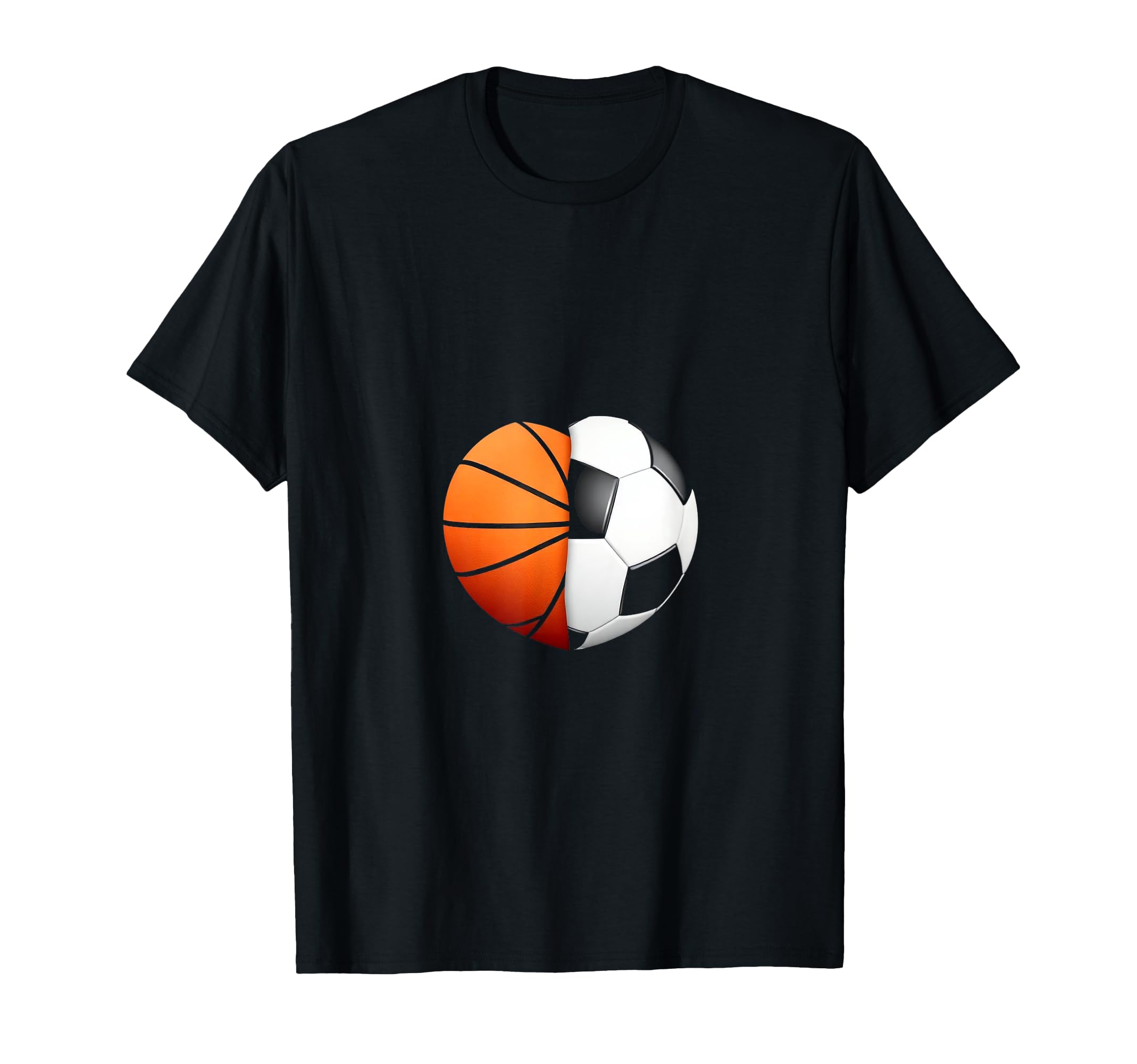 Split Heart Basketball Soccer T-Shirt - Streetwear Style for Adults