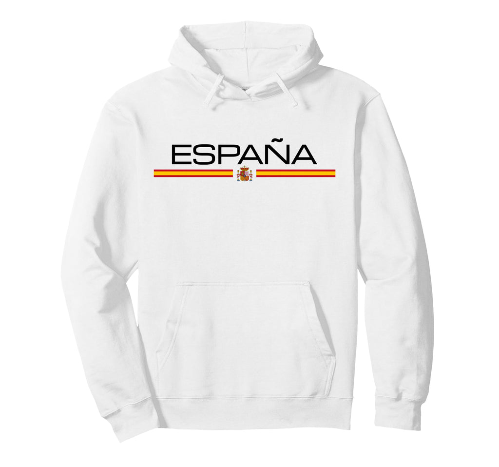 Spain Flag Espa Athletic Games Hoodie - Casual Everyday Wear for Adults