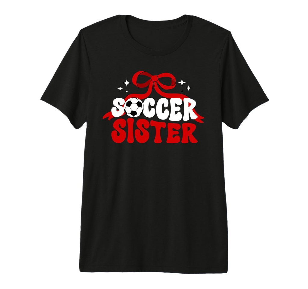 Soccer Sister Coquette Soccer Players T-Shirt - Aesthetic Graphic Unisex