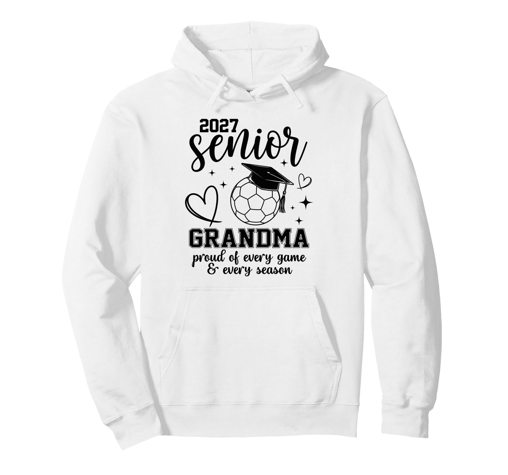 2027 Senior Soccer Grandma Proud Hoodie - Custom Art Print Men Women
