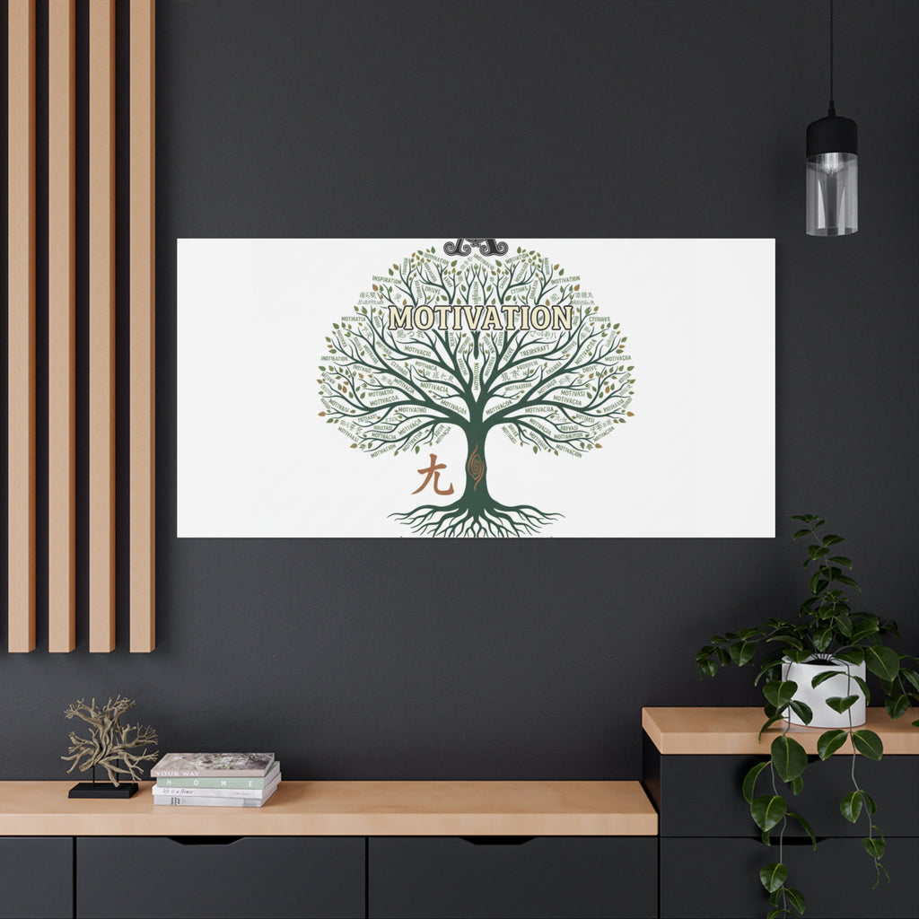 Handwritten Doodle Tree Canvas | Matte Stretched Wall Art