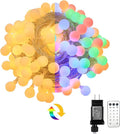Globe String Lights 115 Feet 200 LED,Plug in Fairy String Lights with Remote Timer Extendable, 11 Modes Indoor Outdoor Color Changing Lights for Wedding Bedroom Classroom Patio Garden