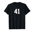 Number 41 80S 90S Soccer Team T-Shirt - Fun Novelty Design for Adults