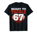 Football 67Th Birthday Player Tackle T-Shirt - Aesthetic Graphic Men Women