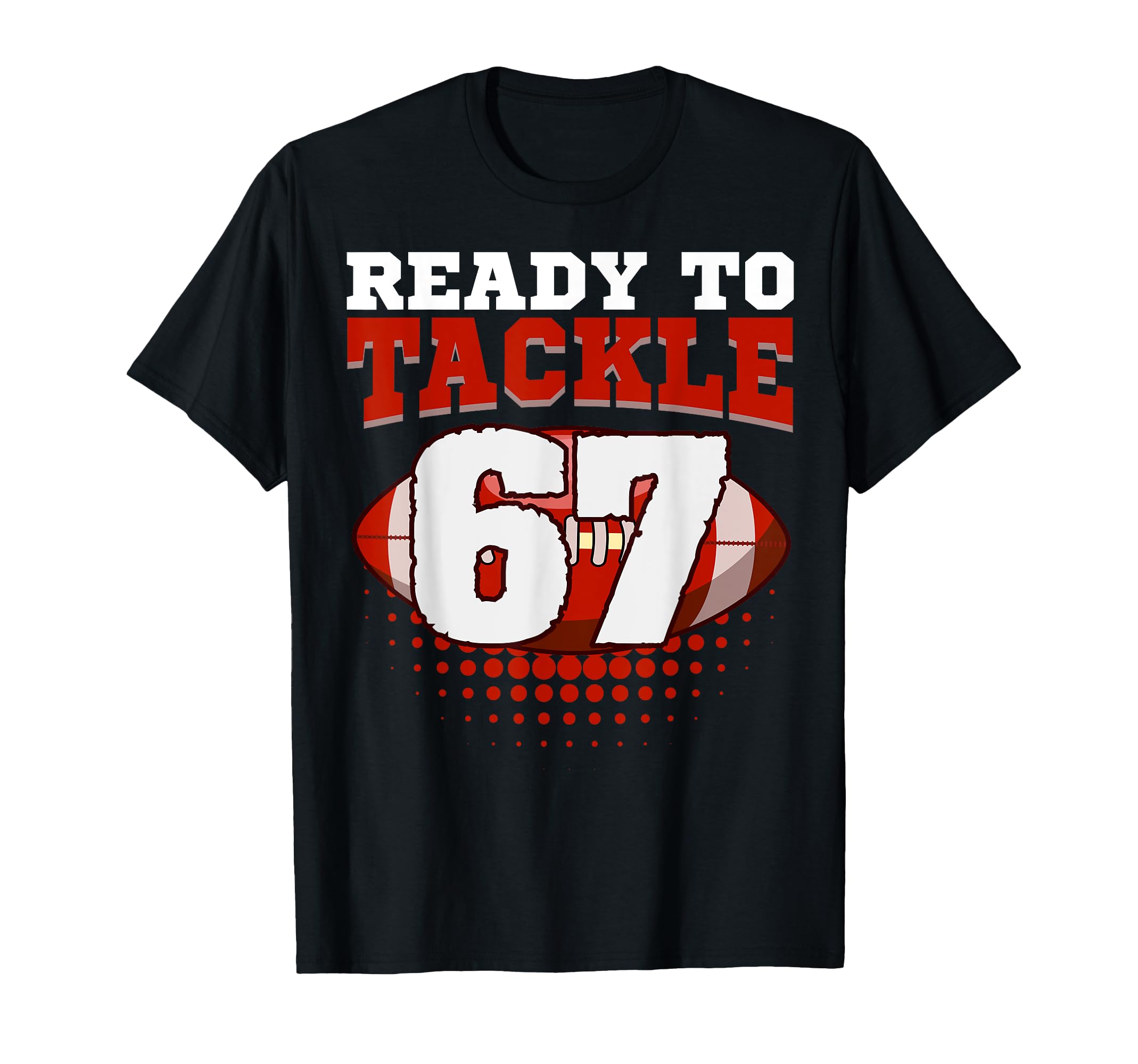 Football 67Th Birthday Player Tackle T-Shirt - Aesthetic Graphic Men Women