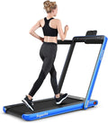 GYMAX Walking Pad, 2.25HP Dual Display Foldable Treadmill for Home with Remote/Smart App Control, Portable Compact Treadmill for Office Under Desk, Folding Running Machine for Small Spaces
