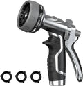 Garden Hose Nozzle, Heavy Duty Metal Water Hose Nozzle with 8 Adjustable Spray Patterns, High Pressure Hand Sprayer with Flow Control for for Garden Watering, Car & Pet Washing