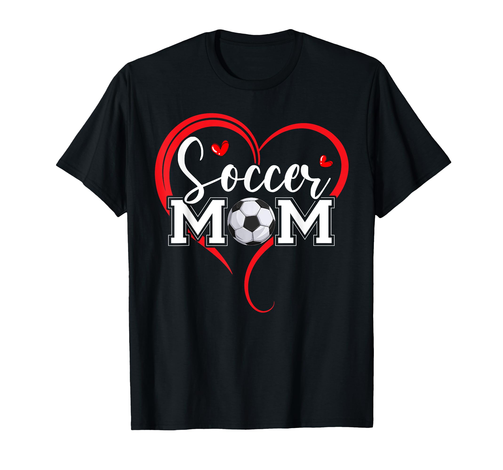 Funny Soccer Mom Heart Soccer Mama T-Shirt - Custom Art Print for Adults
