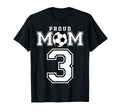 Number 3 Custom Proud Soccer Futbol Mom T-Shirt - Unique Graphic Unisex