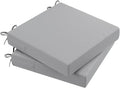 AAAAAcessories Outdoor Seat Cushions for Chairs, Waterproof, Fade-Resistant Patio Furniture Replacement Cushions, 20" x 20" x 3", Set of 2, Gray