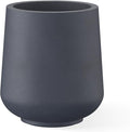 Kante 15.3" Dia Round Concrete Planter, Outdoor Indoor Large Plant Pots Containers with Drainage Hole and Rubber Plug for Home Garden Patio, Charcoal