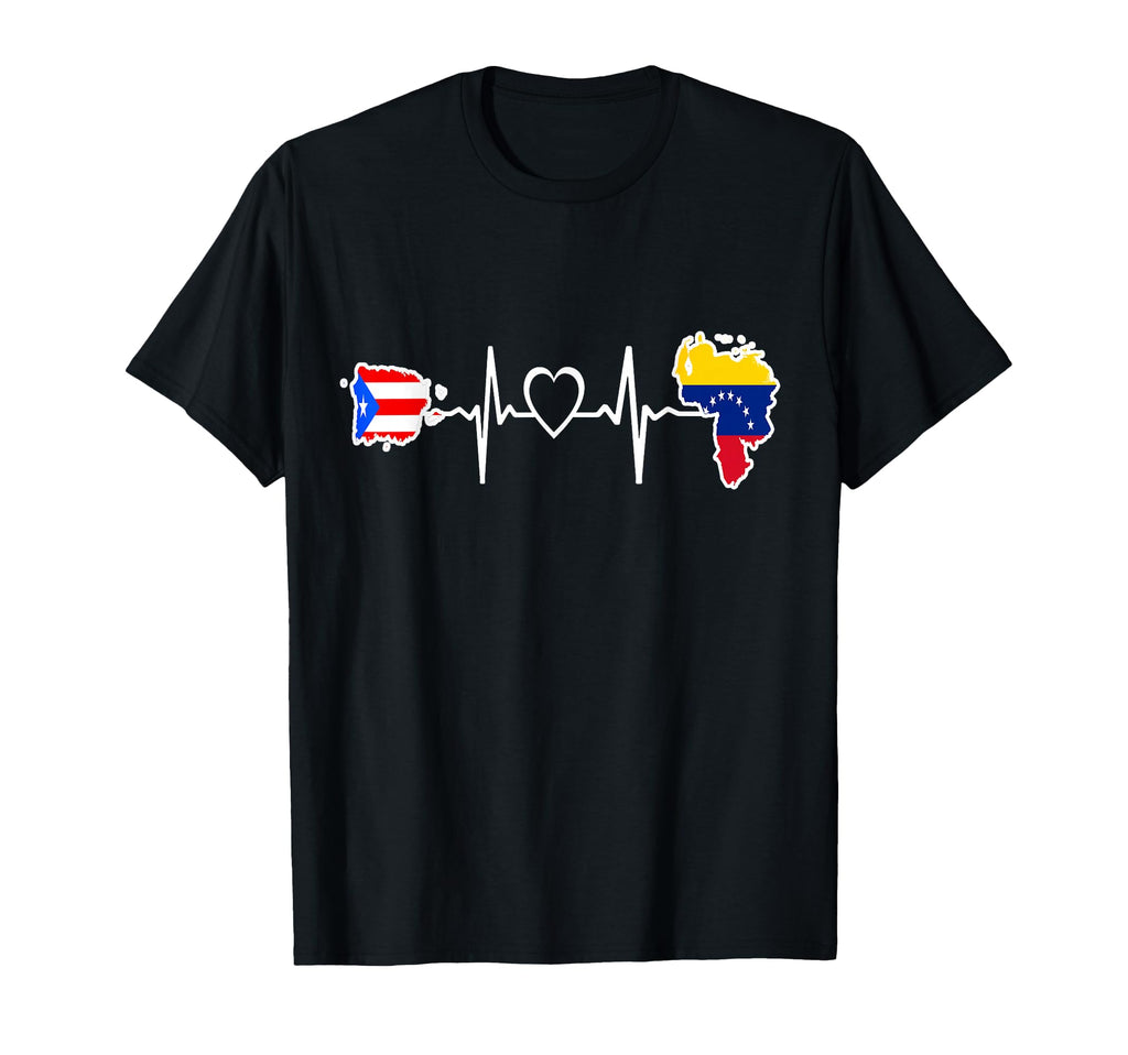 Puerto Rico Venezuela Flag Puerto T-Shirt - Fun Novelty Design Men Women