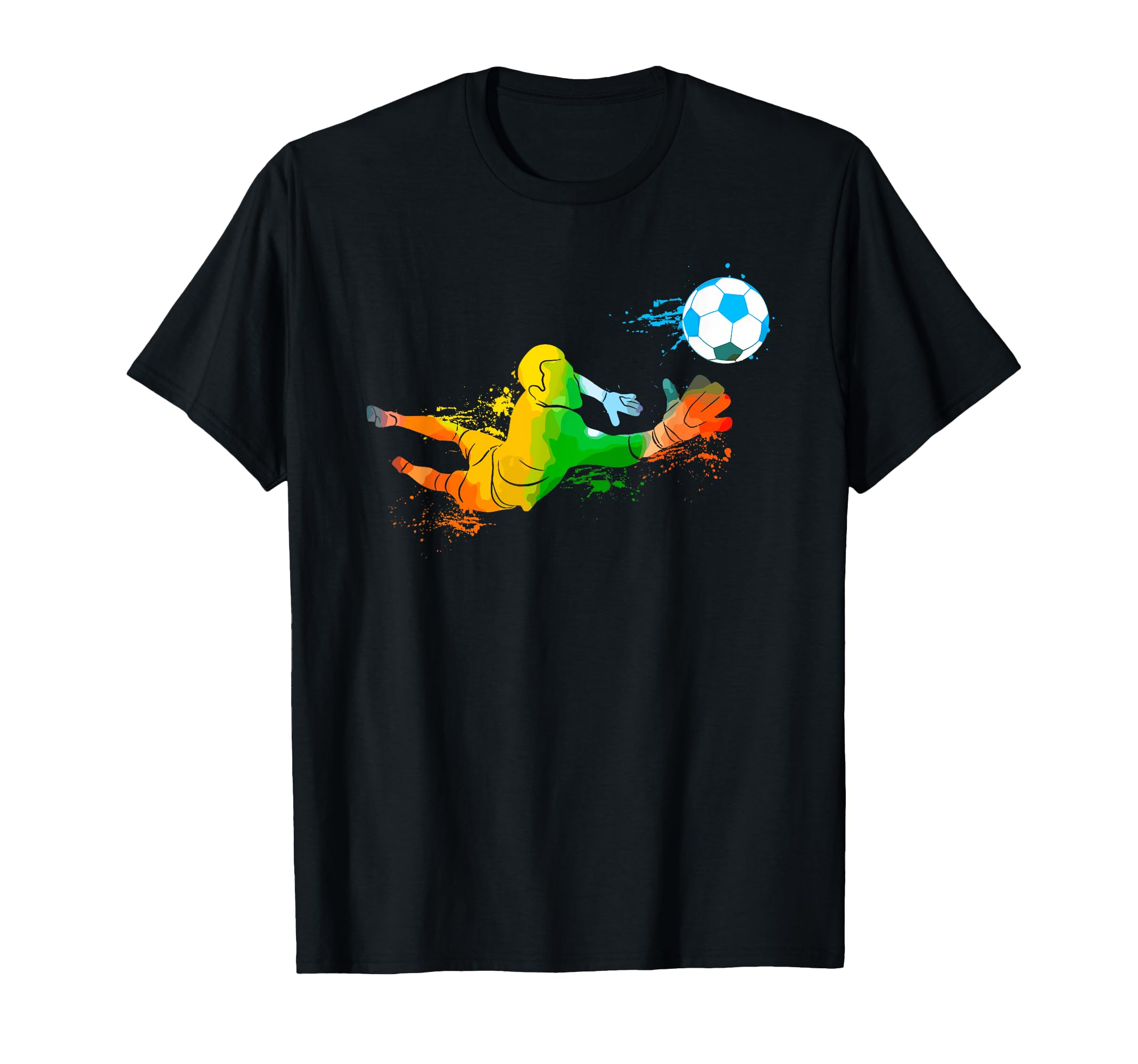 Colorful Pop Art Portrait Soccer T-Shirt - Aesthetic Graphic Unisex
