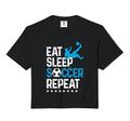 Eat Sleep Soccer Repeat Sport Player Comfort Hoodie - Graphic Print Unisex