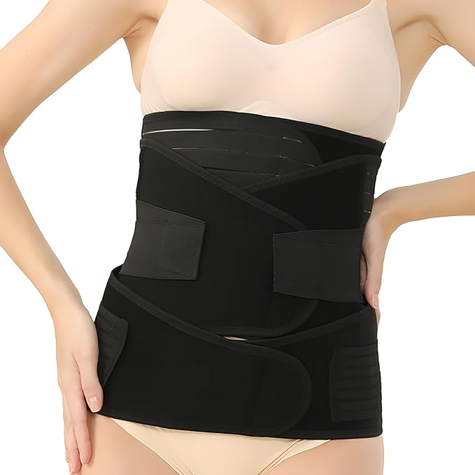 3 in 1 Postpartum Belly Band Post Partum for Women Abdominal Binder Surgery C Section Recovery Stomach Belly Wrap Belt