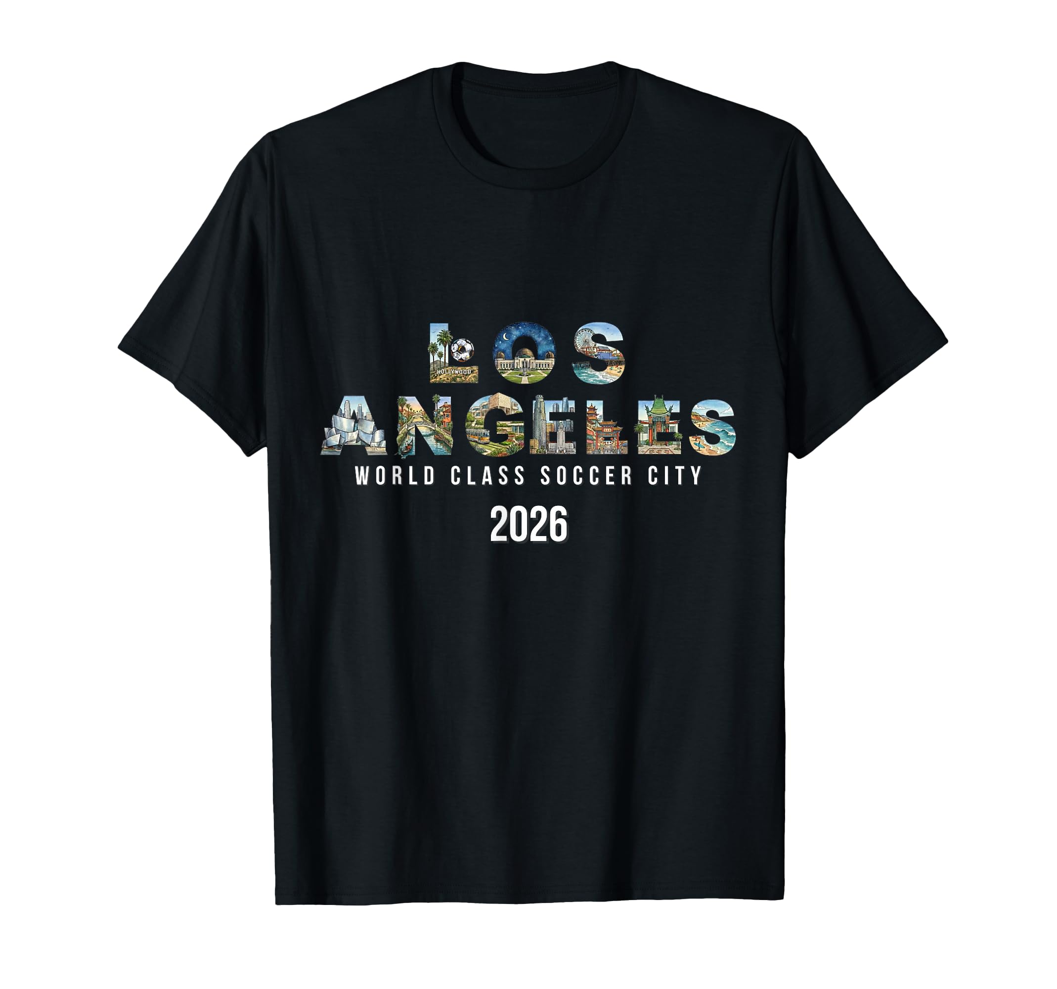 Los Angeles Soccer Art T-Shirt - Casual Everyday Wear for Adults