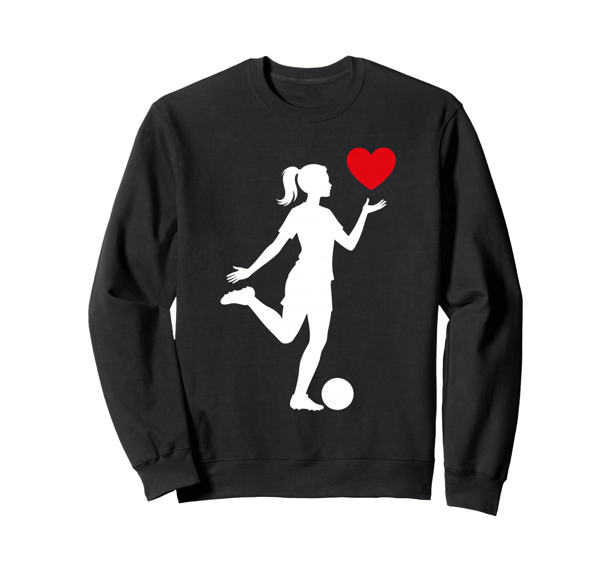 Soccer Valentines Day Heart Love Sweatshirt - Aesthetic Graphic Unisex